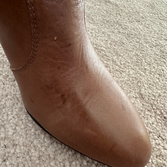 Aldo light brown leather slouch boots. - Picture 4 of 9